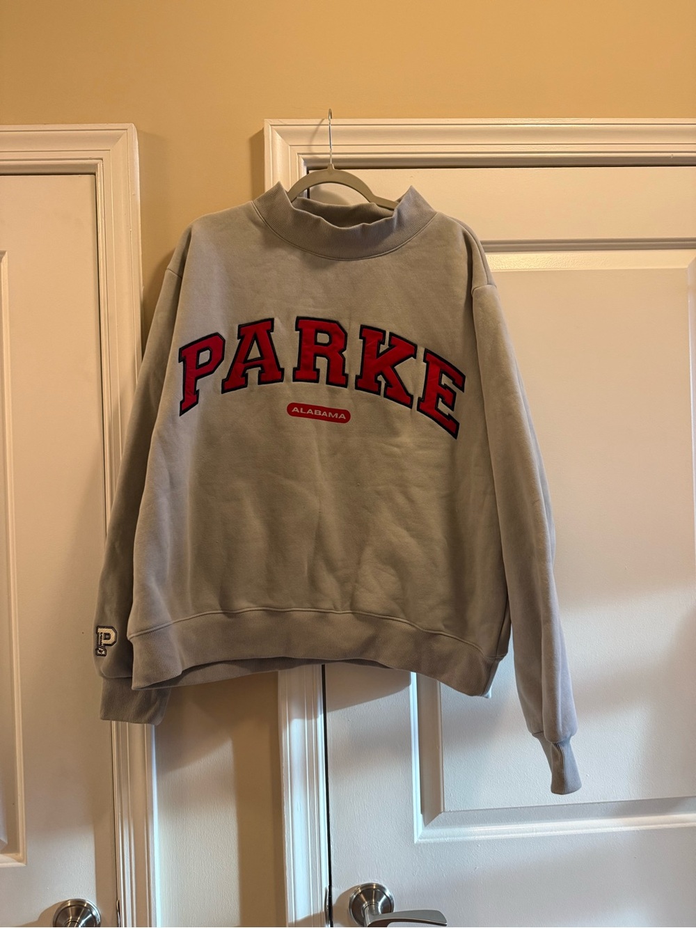 Parke Mock Neck Gray Pullover Sweatshirt ‘47 Collab - Alabama
